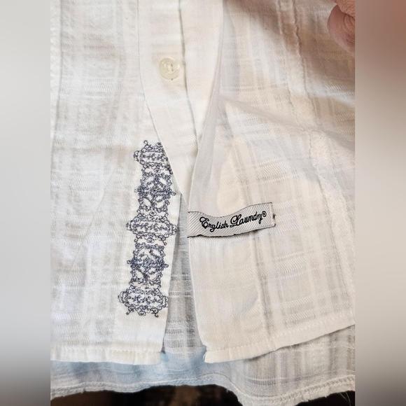 English Laundry /Christopher Wicks Y2K, Button Down Gabara Style EUC Men's Small - Picture 6 of 14
